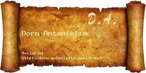 Dorn Antonietta névjegykártya